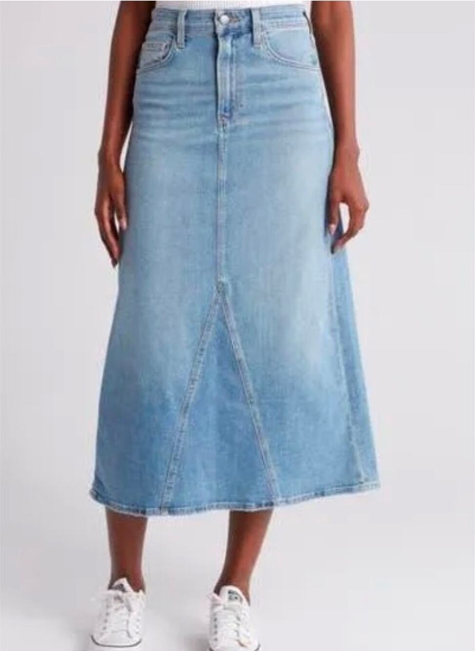 NWT Joe's Jeans Delia Light Wash Denim Maxi Skirt High Rise A Line Size 31